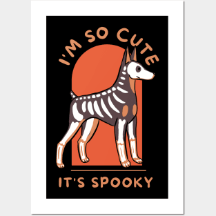 I am so cute it is spooky cute halloween dog Doberman Posters and Art